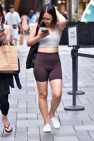 ★五分瑜伽运动裤美女